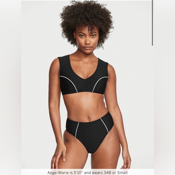 🆕 VICTORIA'S SECRET VS SWIM SEXY SPORT CROPPED TEE BIKINI TOP BACK LARGE - Picture 2 of 16